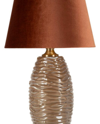 Glam Bordlampe   Guldfarve  Glas  Metal Og Stof   45x5x79 Cm