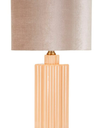 Glam Bordlampe   Guldfarve  Glas   Metal Og Stof   40x5 69x5 Cm