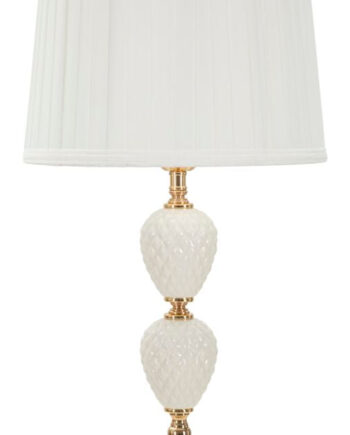 Glam Bordlampe   Keramik  Jern Og Stof   30x57 Cm