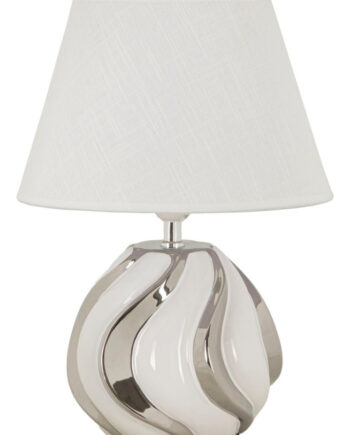Glam Bordlampe   Keramik  Jern Og Stof   30x42 Cm
