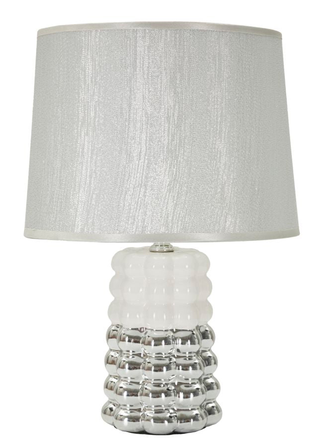 Glam Bordlampe   Keramik  Jern Og Stof   23x33 Cm