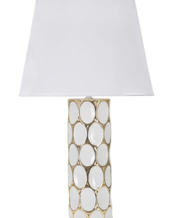 Glam Bordlampe  Keramik  Jern Og Stof   34x5x56 Cm