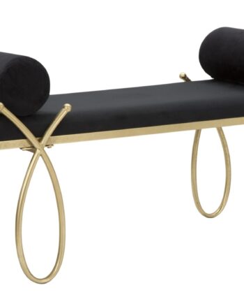 Glam Entrébænk   Jern  Mdf Og Polyester   112x5x49 Cm