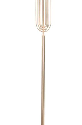 Glam Gulvlampe   Pink Og Guldfarve  Metal  Pvc Og Stof   40x168x5 Cm