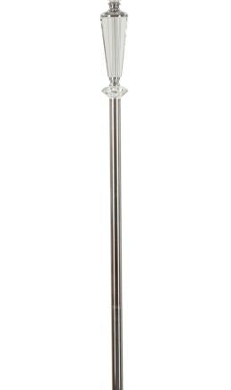 Glam Gulvlampe   Sølvfarve  Metal  Glas  Stof