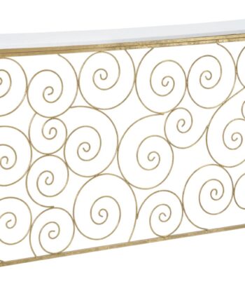 Glam Konsolbord   Jern Og Marmor   140x36x82 Cm