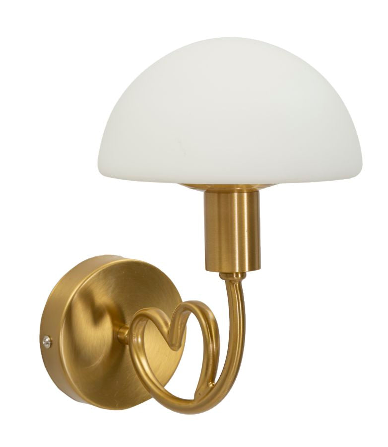 Glam Lampe   Glas Og Jern   23x15x22 Cm