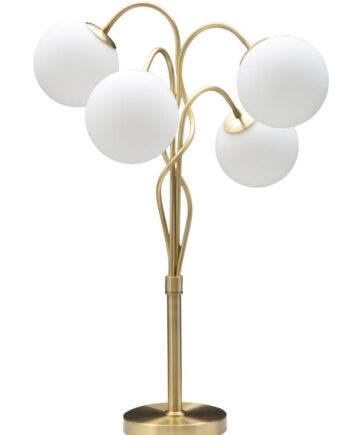 Glam Lampe   Guldfarve  Jern Ang Glas   53x74 Cm
