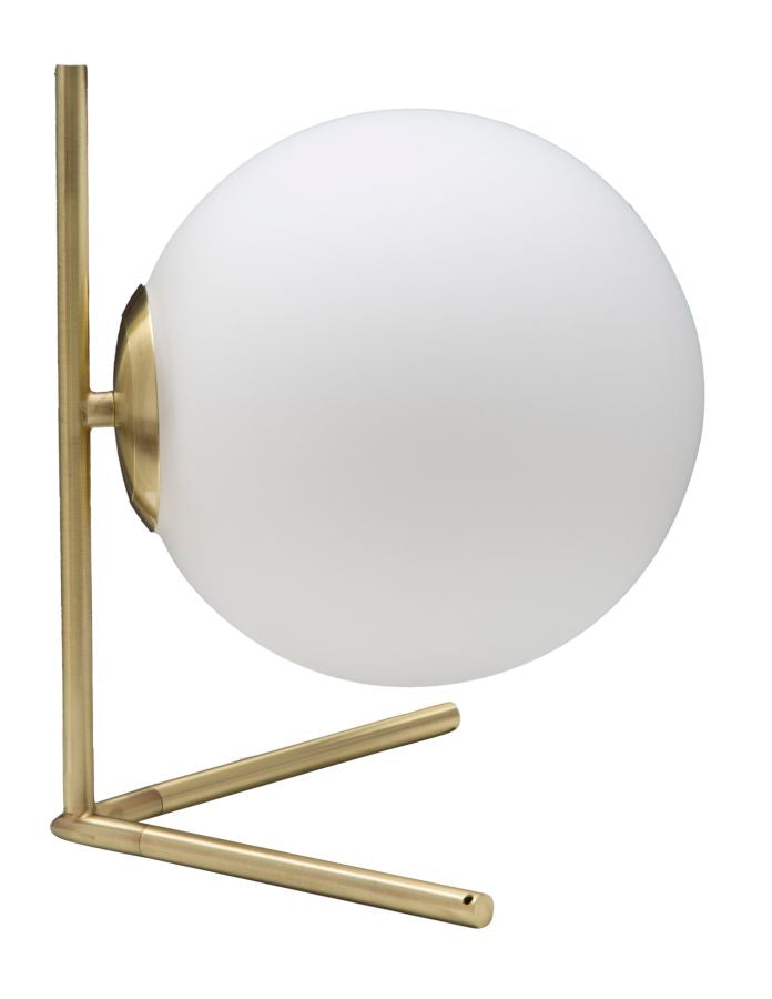 Glam Lampe   Guldfarve  Jern Ang Glas   25x25x27 Cm