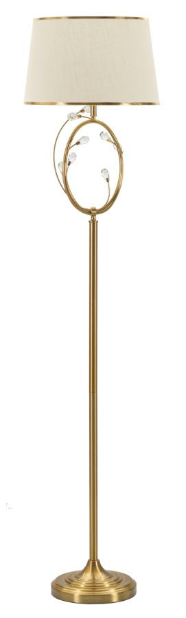 Glam Lampe   Jern  Glas Og Stof   38x170 Cm