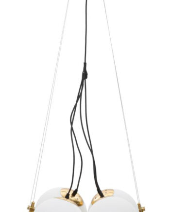 Glam Lampe   Jern Og Glas  Guldfarvet   45x45x20 Cm