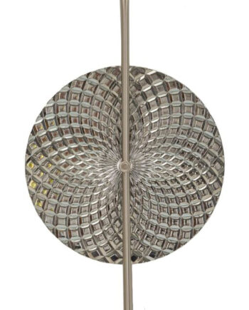 Glam Lampe   Sølv Af Glas Og Jern   28x15x54 Cm
