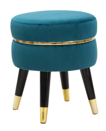 Glam Ottoman   Fyrretræ  Skum  Metal And Polyester   35x40x5 Cm