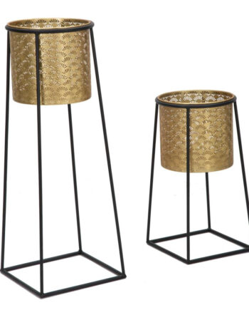 Glam Plantestativer   Guldfarve  Metal   26x70 Og 23x45 Cm