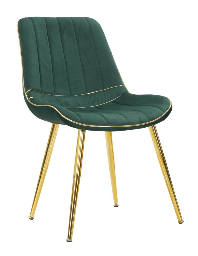 Glam Stol   Fyrretræ  Metal And Polyester   51x59x79 Cm