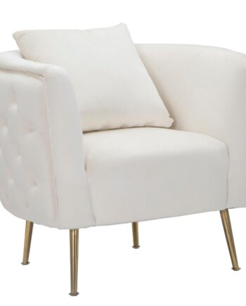 Glam Stol   Træ  Skum  Stof Og Metal   76x74x73 Cm