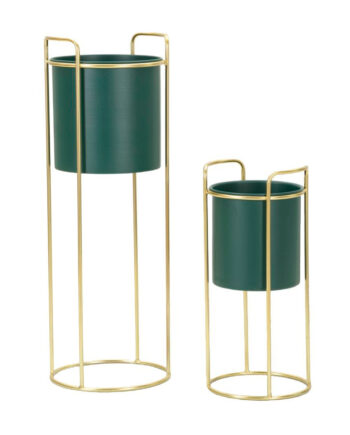 Glam Vase   Guldfarve Af Jern   24x70 19x5x45 Cm