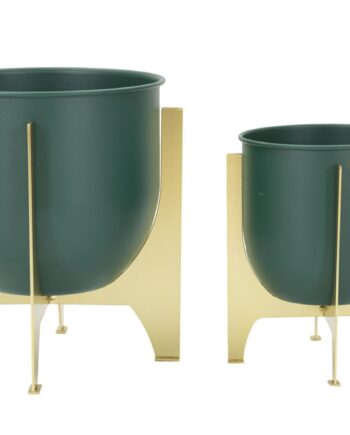 Glam Vase   Guldfarve Af Jern   24x5x26 19x21 Cm