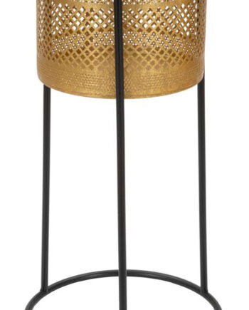 Glam Vase   Guldfarve  Metal   25x50 Cm