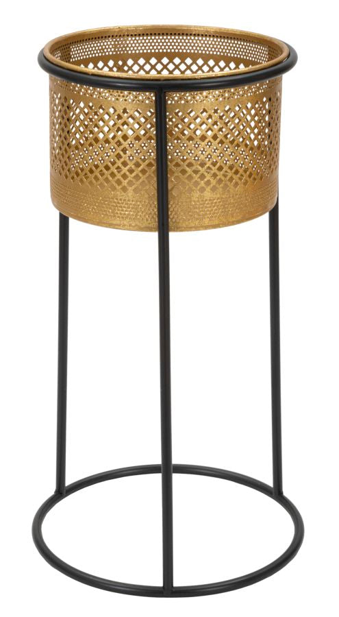 Glam Vase   Guldfarve  Metal   25x50 Cm