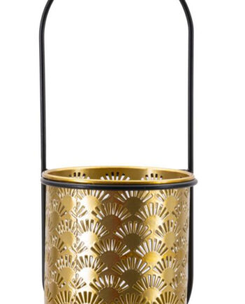 Glam Vase   Guldfarve  Metal   14x14x37 Cm
