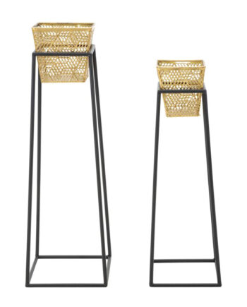 Glam Vase   Guldfarve  Metal   23x70 20x60 Cm