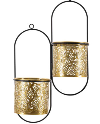 Glam Vaser   Guldfarve  Metal   27x14x48 Cm