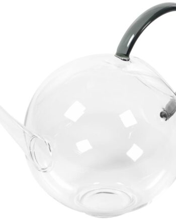 Glasvase Kave Home Duyen   Klar Borosilikat Med Orange Håndtag H17   Cm