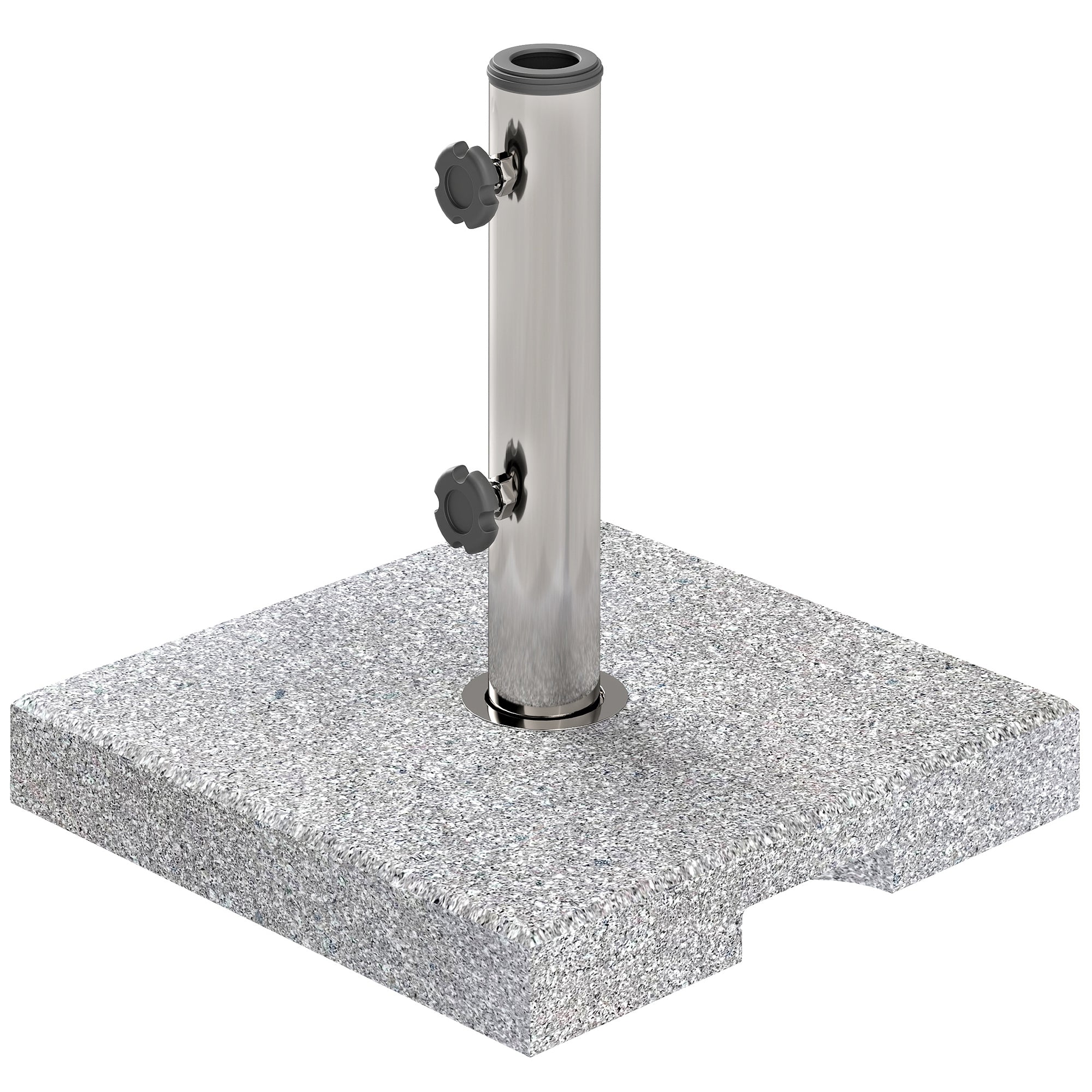 Granit Parasolfod  21 Kg  Firkantet Parasolholder  Parasolvægt Til Parasoller 32 38 48 Mm