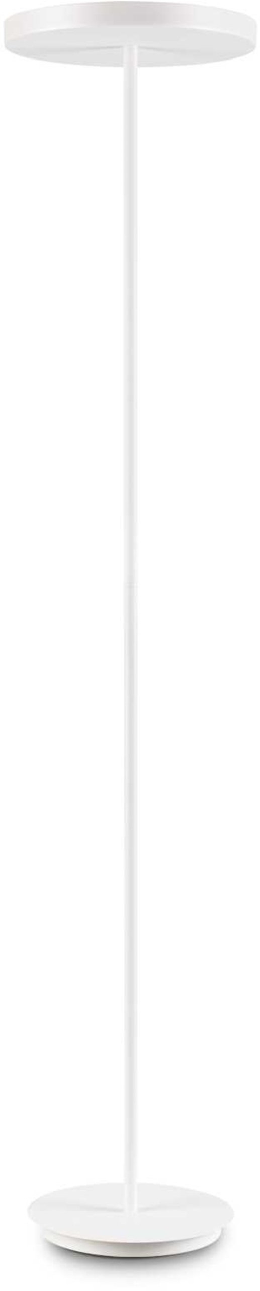 Gulvlampe Ideal Lux Colonna ø35   H181 Cm Mat Hvid Med Akryl Diffuser Og Led-pærer