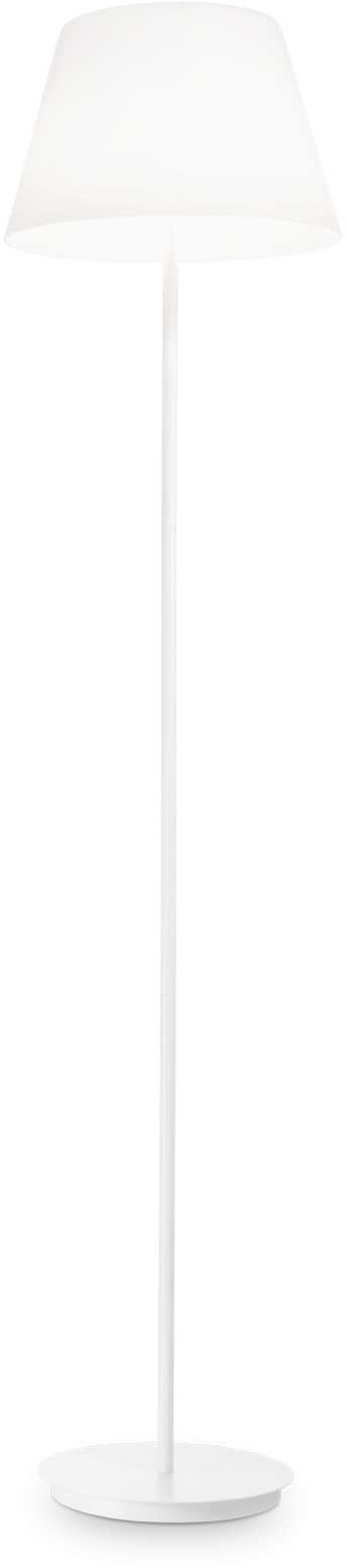 Gulvlampe Ideal Lux Cylinder Hvid Metal Glass ø40   H175 Cm E27 Fatninger