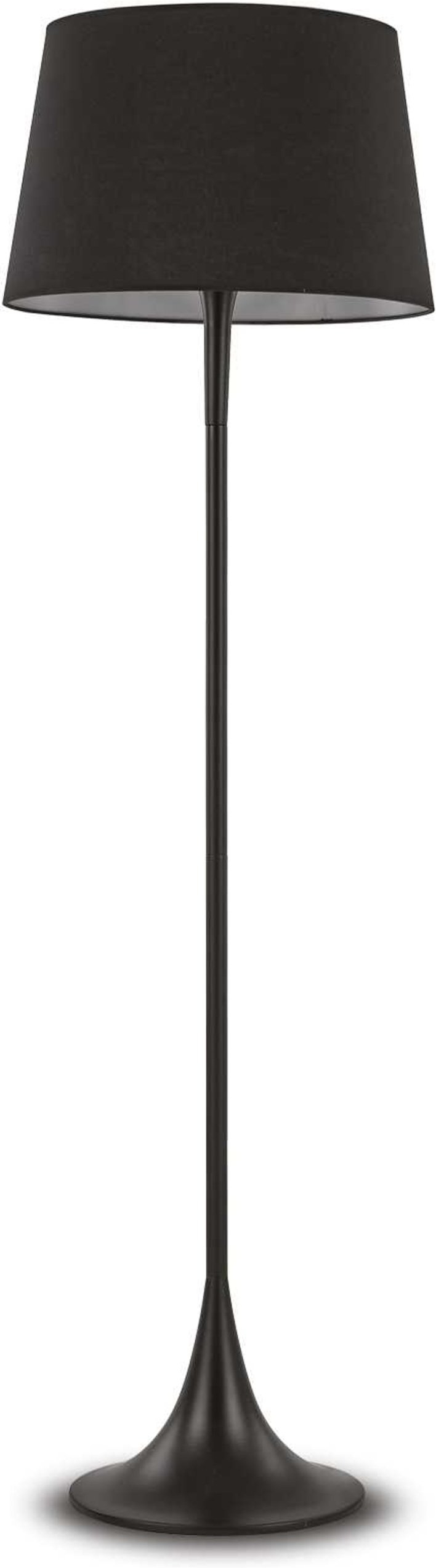 Gulvlampe Ideal Lux London   Sort Metal Og Stof ø50ã H174 Cm