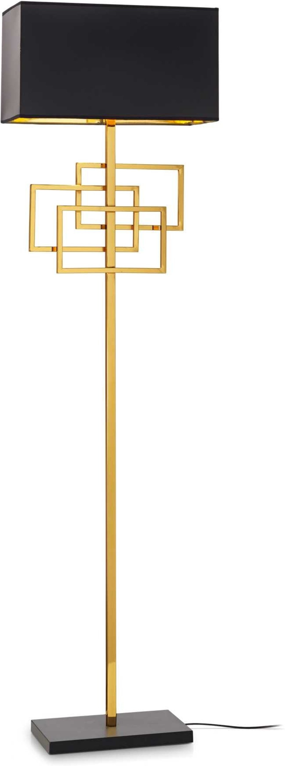 Gulvlampe Ideal Lux Luxury Messing Sort H162ã L45ã B20 Cm
