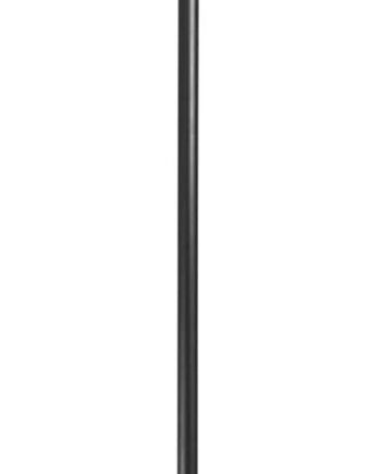 Gulvlampe Ideal Lux Nordik Matsort Metal Med Gylden Stofskærm ø40   H162 Cm