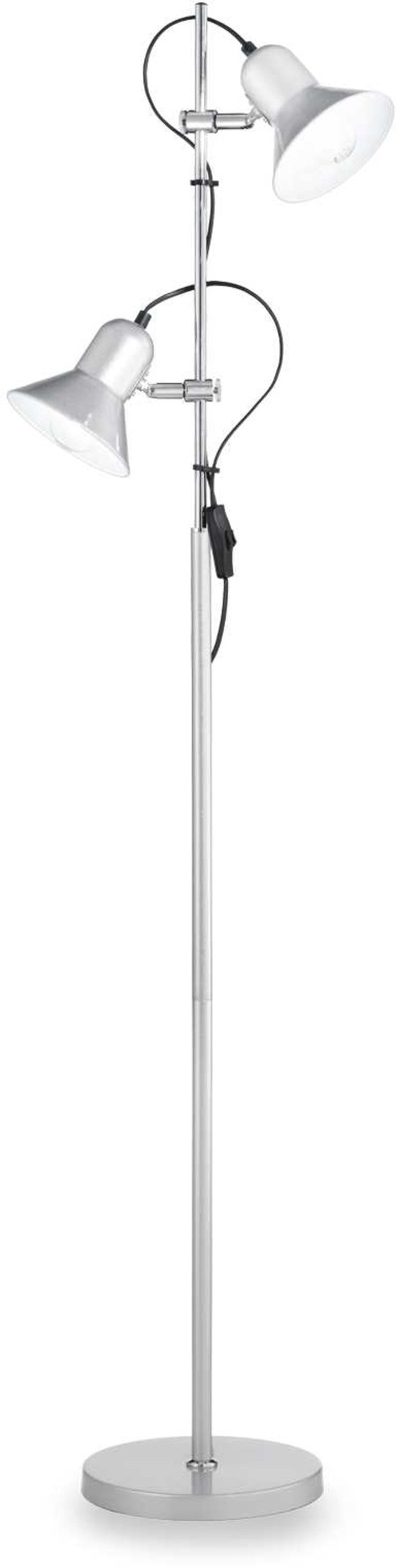 Gulvlampe Ideal Lux Polly   Sølv  Metal Med Justerbare Diffusorer  ø22   H154 Cm
