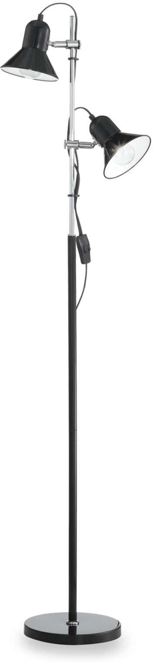 Gulvlampe Ideal Lux Polly Sort Metal ø22    H154 Cm Minimalistisk Standerlampe