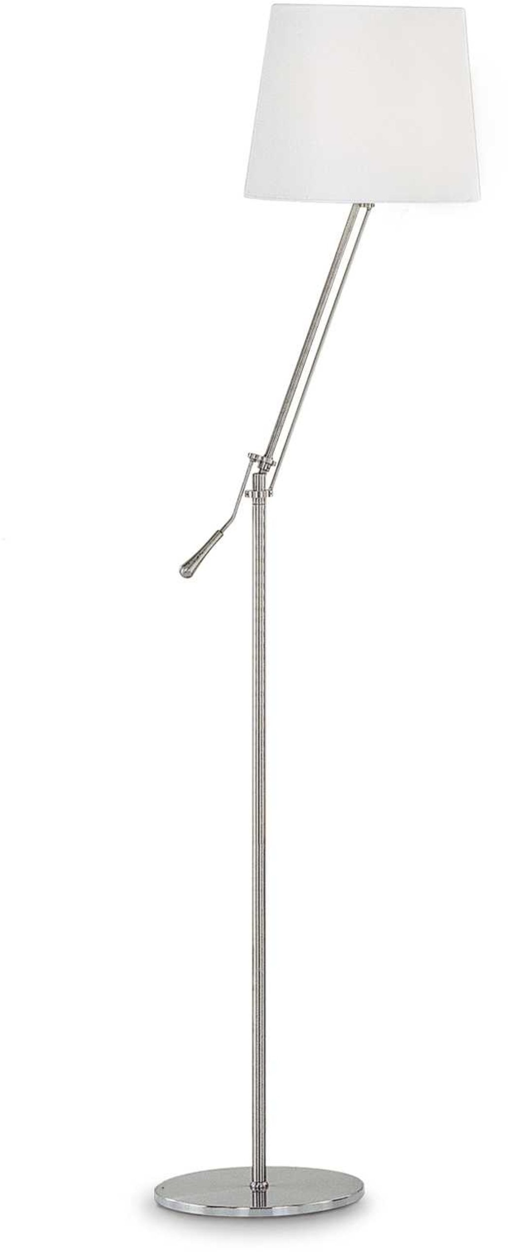 Gulvlampe Ideal Lux Regol ø32   H163 Cm Hvid-krom Med Justerbar Diffusor E27
