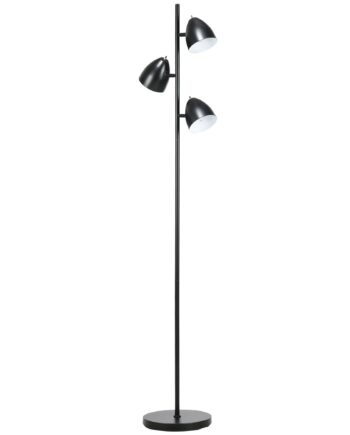 Gulvlampe    Justerbare Skærme  Metal  Sort