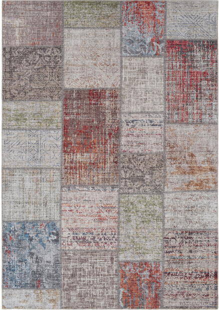 Gulvtæppe Loomery Fenix 200   290 Cm Flerfarvet Patchwork Fløjlsgarn