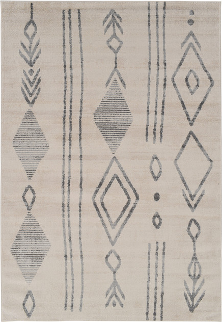 Gulvtæppe Loomery Firenze Tæppe 120x170 Cm Elfenben Beige Geometrisk Mønster Polypropylen