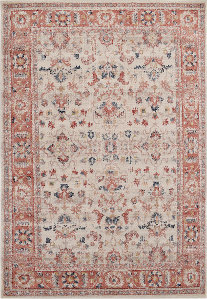 Gulvtæppe Loomery Florence Heatset-polypropylen 120ã 170 Cm Elfenben Rød