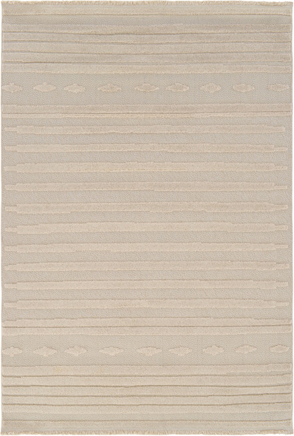 Gulvtæppe Loomery Indigo 100ã 60 Cm Polypropylen Skandinavisk High Low Struktur Indigo Creme
