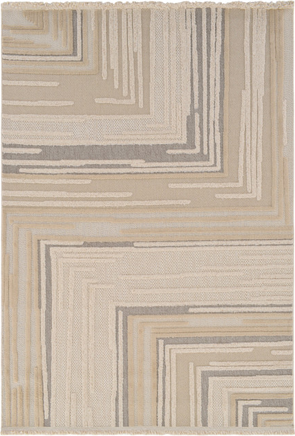 Gulvtæppe Loomery Indigo 120   170 Cm   Polypropylen Indigo Elfenben Beige