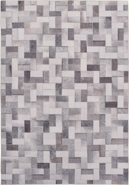 Gulvtæppe Loomery Nova Dots 80x150 Cm Grå Polyester Digitalprint Patchwork