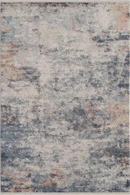 Gulvtæppe Loomery Savannah   Polyester Mørk Blågrå 200   290 Cm Maskinvaskbart Skridsikkert
