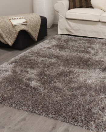 Gulvtæppe Loomery Soho Askgråt Skyblødt Tæppe Polyester Høj Luv 150ã 80 Cm