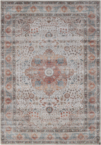 Gulvtæppe Loomery Toucan Beige 160x230 Cm Fladvævet Polyester Med Blomster- Og Geometrisk Mønster