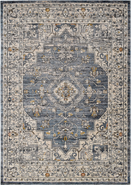 Gulvtæppe Loomery Troye 170x120 Cm Blå Polyester   Cm Løkkehøjde