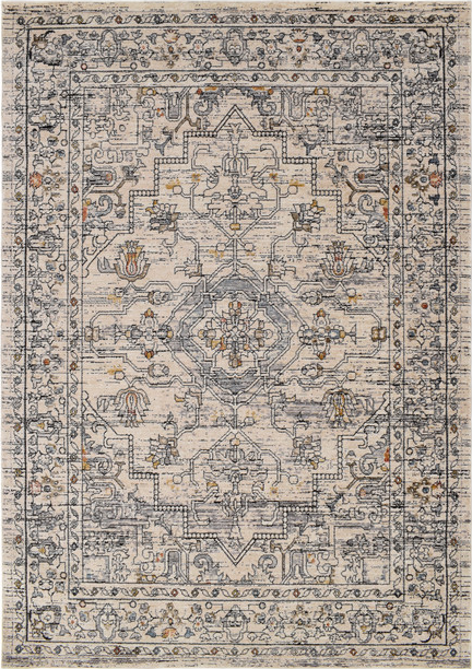 Gulvtæppe Loomery Troye 160x230 Cm Elfenben Med Orientalsk Mønster