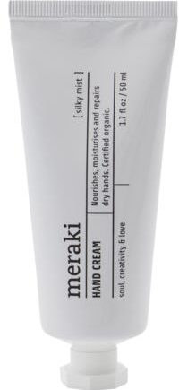Håndcreme Meraki Silky Mist økologisk   Fugtgivende Med Aloe Vera   Jojoba  Nærende Kakaosmør  Ikke-fedtet  Diskret Citrusduft